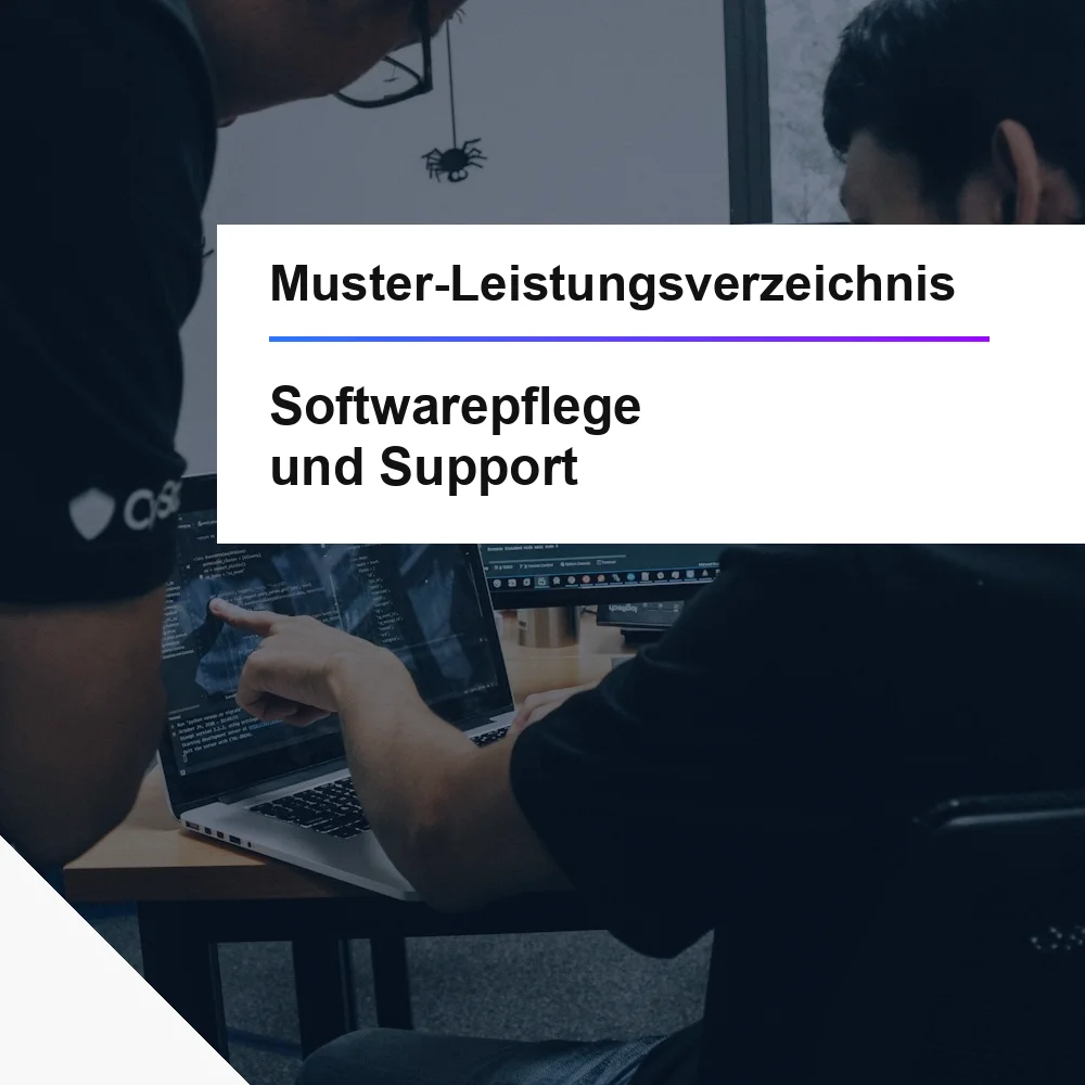 Muster-LV Softwarepflege und Support &ouml;ffentliche Ausschreibung