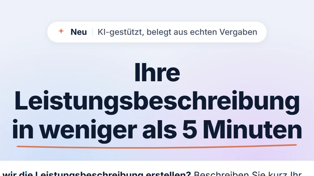 KI-Leistungsbeschreibungs-Generator